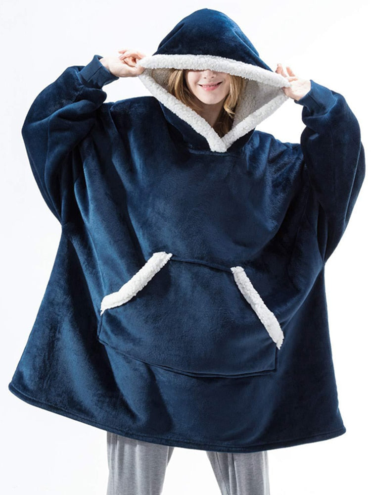 Oversized sherpa hoodie online sweatshirt blanke